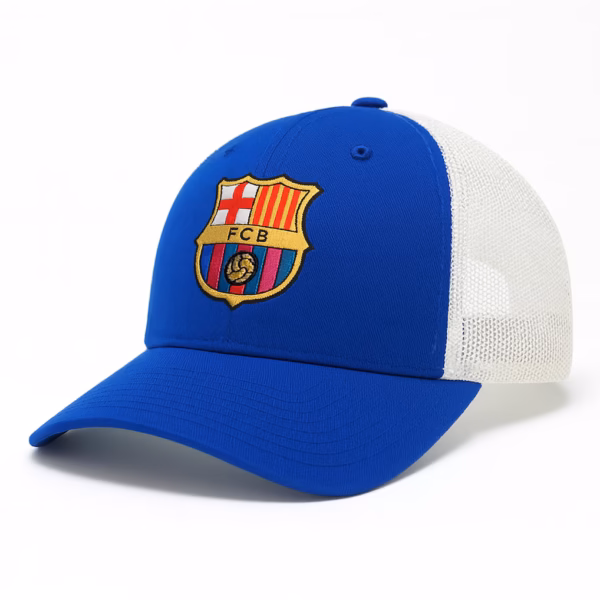 Barcelona Washed Trucker Adjustable Hat - Royal