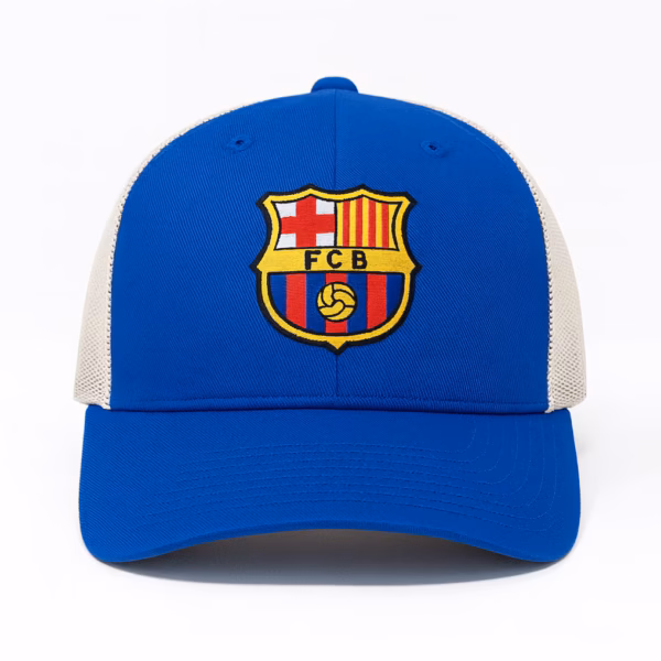 Barcelona Washed Trucker Adjustable Hat - Royal