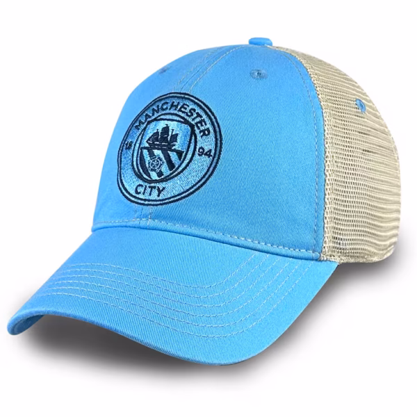 Manchester City Vintage Trucker Adjustable Hat - Sky Blue