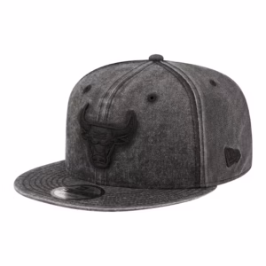 Chicago Bulls Washed Tonal Snapback Hat - Black