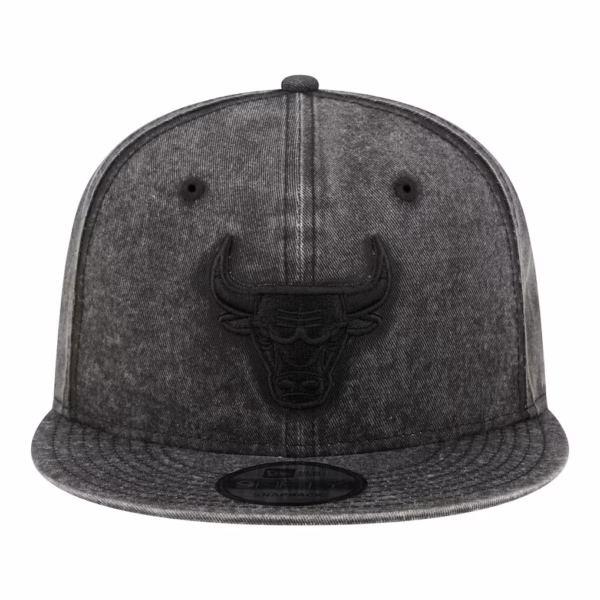Chicago Bulls Washed Tonal Snapback Hat - Black