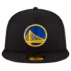 Golden State Warriors  Fitted Hat - Black
