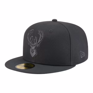 Milwaukee Bucks Fitted Hat - Charcoal