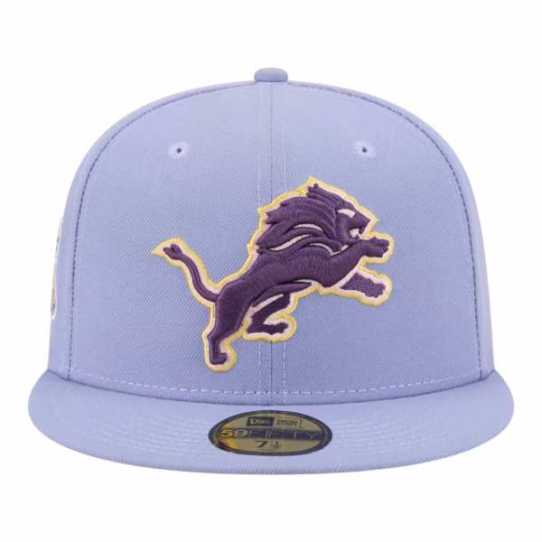 Detroit Lions Lavender Bloom Fitted Hat - Light Purple
