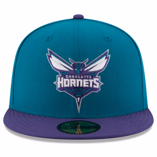 Charlotte Hornets Fitted Hat - Teal/Purple