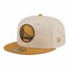 Golden State Warriors Fitted Hat - Cream/Tan